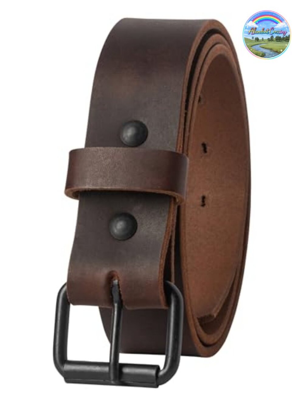 Full Grain Leather Belt for Men - Handmade USA Casual Dress Jean Belt